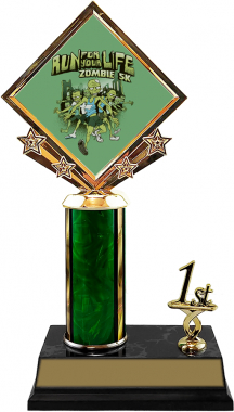 12" Color Diamond Insert Trophy