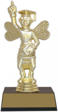 6" Spelling Bee Mounted Figure Trophy