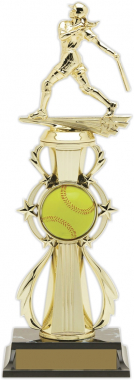 13-inch Softball "Double Play" Trophy