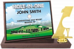 6" x 8" Hole-in-One Color Billboard Trophy  - BCFS7
