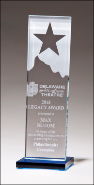 Star and Mountain Peak Glass Award