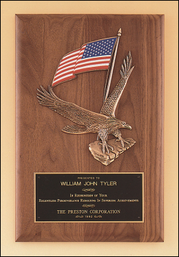 American Eagle & Flag Plaque  P2394-5