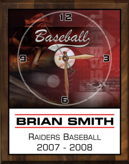Baseball Clock Plaque 