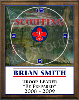 Boy Scout Clock Plaque