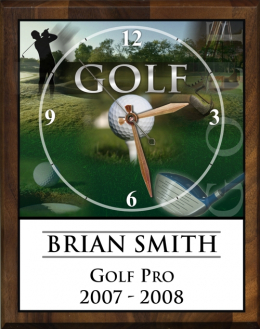 Golf Clock Plaque