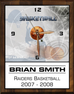 Basketball Clock Plaque