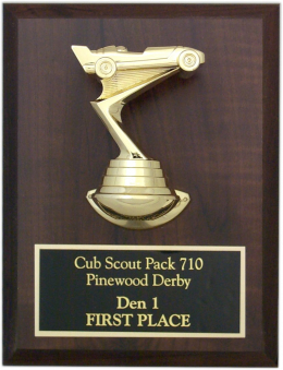 6" x 8" Pinewood Derby Plaque