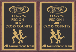 6" x 8" KHSAA Cross Country Regional Tournament Plaque