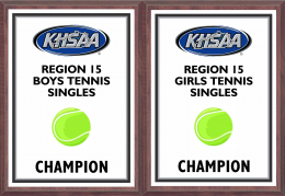 KHSAA Tennis Color Regional All Tournament/MVP Plaques