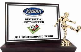 6" x 8" KHSAA Soccer Billboard Trophy - BCFS7-KHSAA-SO