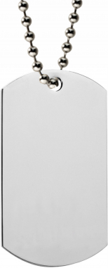 Blank Dog Tag with Chain