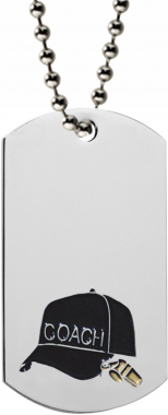 Coach Dog Tag with Chain