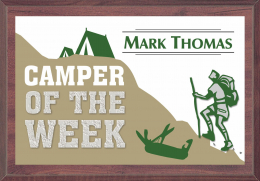 Camper of the Week Plaque