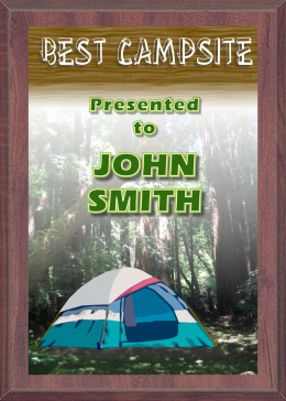 Best Campsite Plaque