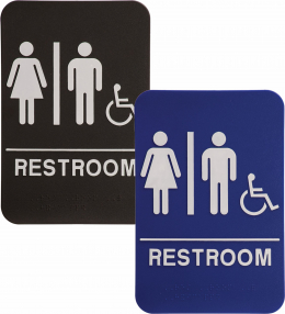 Unisex Handicap Restroom ADA Plastic Sign