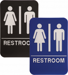 Unisex Restroom ADA Plastic Sign