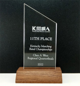 4" x 7" Clear Acrylic Award with Solid Wood Base