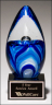 Art Glass Egg with Black Glass Base - 1633