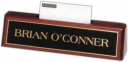 xxxRosewood Piano-Finish Desk Nameplate with Card Holder - 541