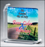 4-7/8" x 4-7/8" Color Glass Award  - G3002