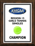 xxxKHSAA Tennis Color Regional All Tournament/MVP Plaques