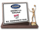 6 x 8-inch "KHSAA Volleyball Billboard" Trophy  - BCFS7-KHSAA-VB - BCFS7-KHSAA-VB