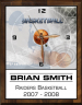 Basketball Clock Plaque - PC810-RB
