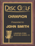 xxxDisc Golf Plaque - DP46-68DG