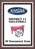 xxxKHSAA Volleyball Color District/Regional All Tournament/MVP Plaques