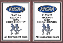 xxxKHSAA Cross Country Color Regional All Tournament/MVP Plaques