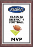 xxxKHSAA Football Color District/Regional MVP Plaques