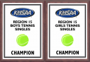 xxxKHSAA Tennis Color Regional All Tournament/MVP Plaques
