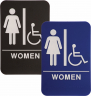 Women's Handicap Restroom ADA Plastic Sign - PADA102