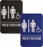 Unisex Handicap Restroom ADA Plastic Sign - PADA103