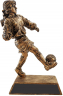 Soccer Female Ball on Foot Gold Resin - 50514-G