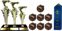 Pinewood Derby Trumpet-Cup Trophy  Package - 422-PWD-PACK