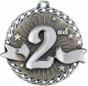 2" 2nd Place "Banner Ribbon Burst" Medallion - G1M32S-NR