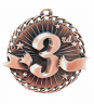2" 3rd Place "Banner Ribbon Burst" Medallion - G1M33Z-NR
